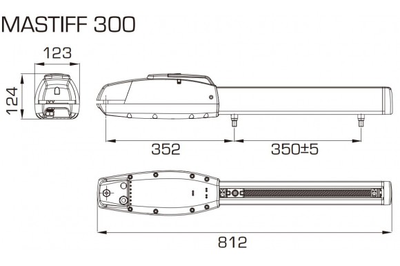 КОМПЛЕКТ АВТОМАТИКА ЗА ЛЕТЯЩА ВРАТА MASTIFF 400