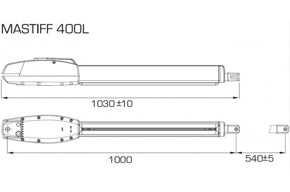 КОМПЛЕКТ АВТОМАТИКА ЗА ЛЕТЯЩА ВРАТА MASTIFF 400 L